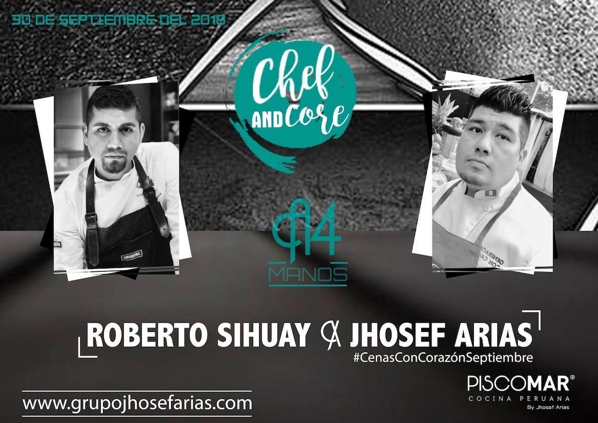 Experiencia 4 Manos #CenasconCorazón Roberto Sihuay y Jhosef Arias – 30 sept 20:00